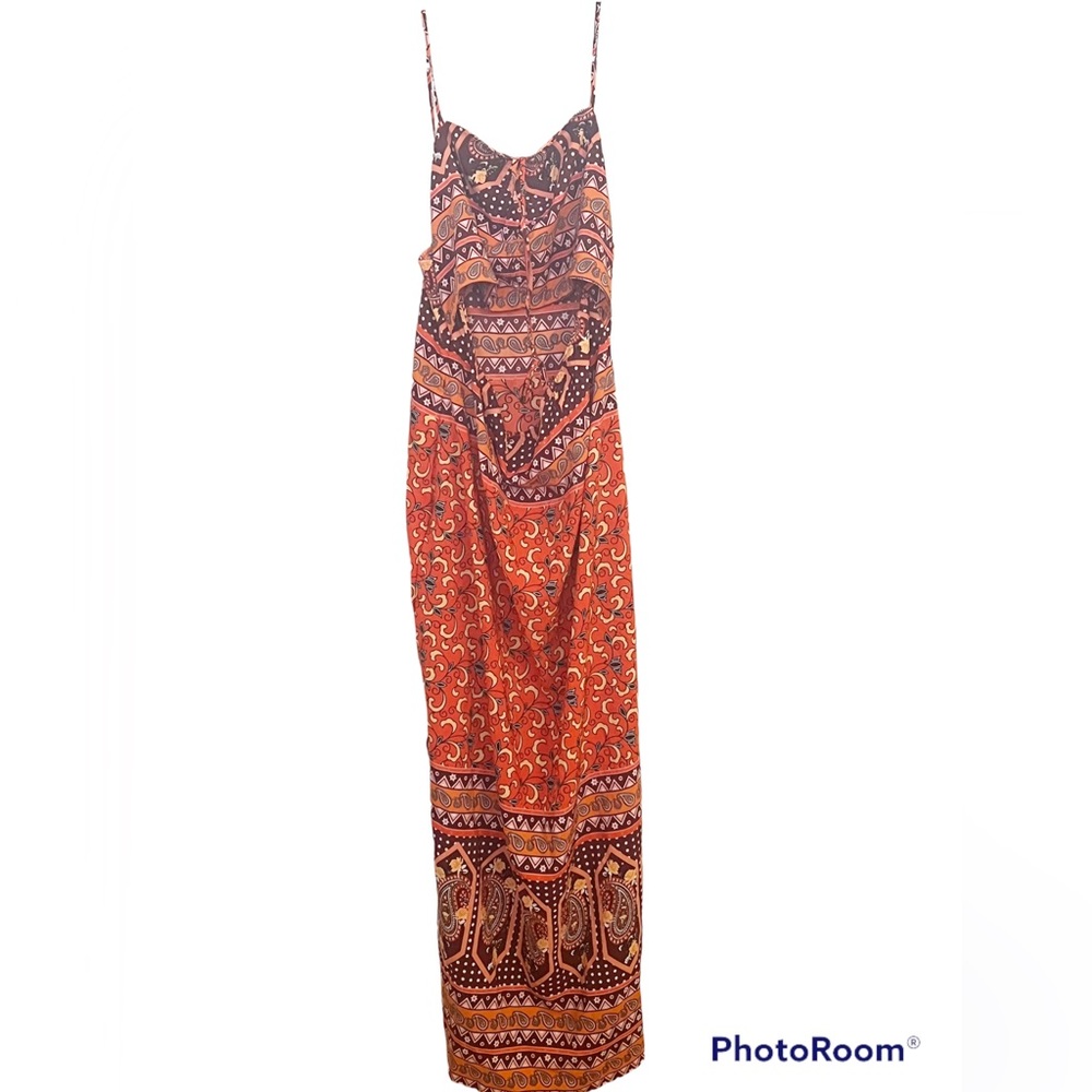 Tie backless spilt thigh dress